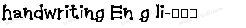 handwriting En g li字体转换